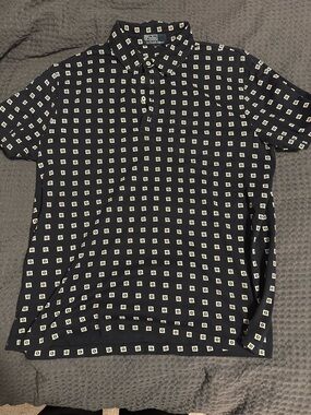Vintage 00’s Polo Ralph Lauren Geo Print Polo—Mens Medium